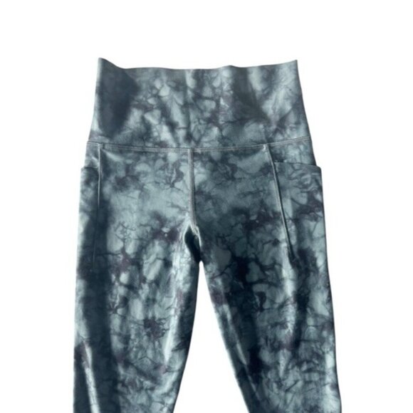 Athleta Women’s XS Salutation Stash Pocket II  7/8 Teal Green Tie Dye Leggings - Picture 3 of 8